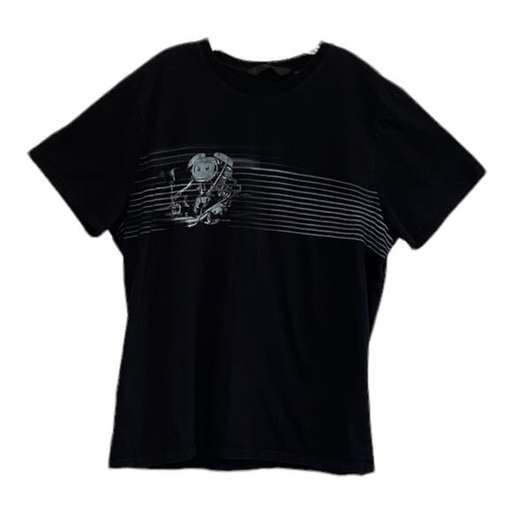 Harley Davidson Oversized Stripe Biker Graphic Tee - Picture 1 of 4
